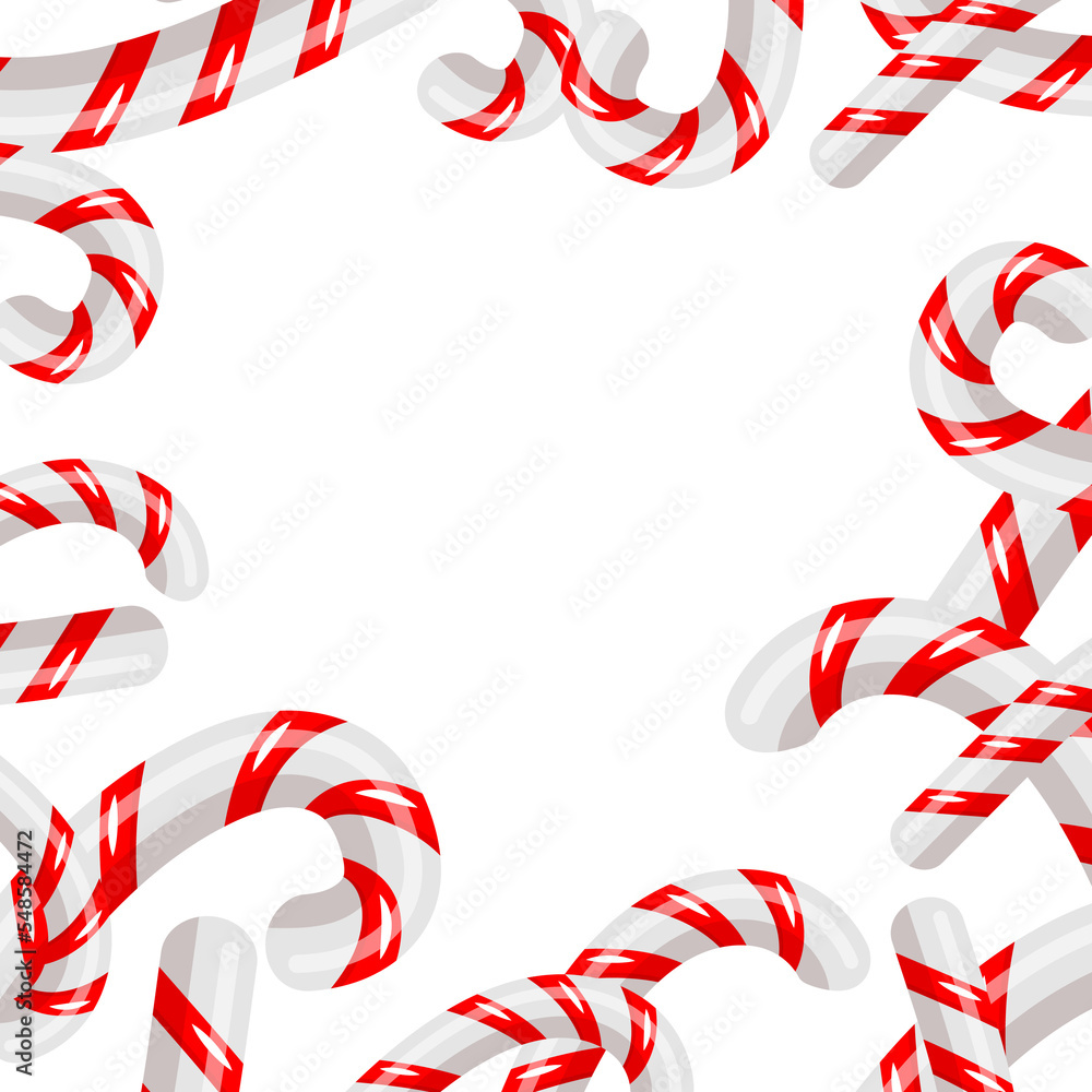Christmas lollipop, candy cane icon in cartoon style Christmas lollipop, candy cane icon in cartoon style