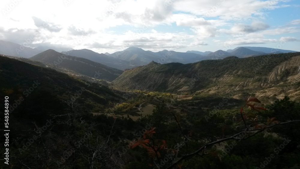 Fototapeta premium view and panorama of the French mountains