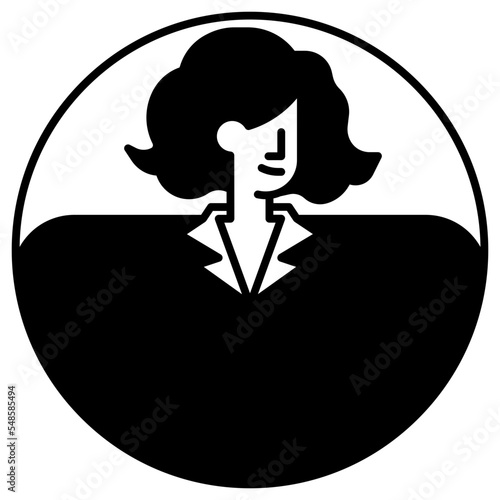 businesswoman solid icon