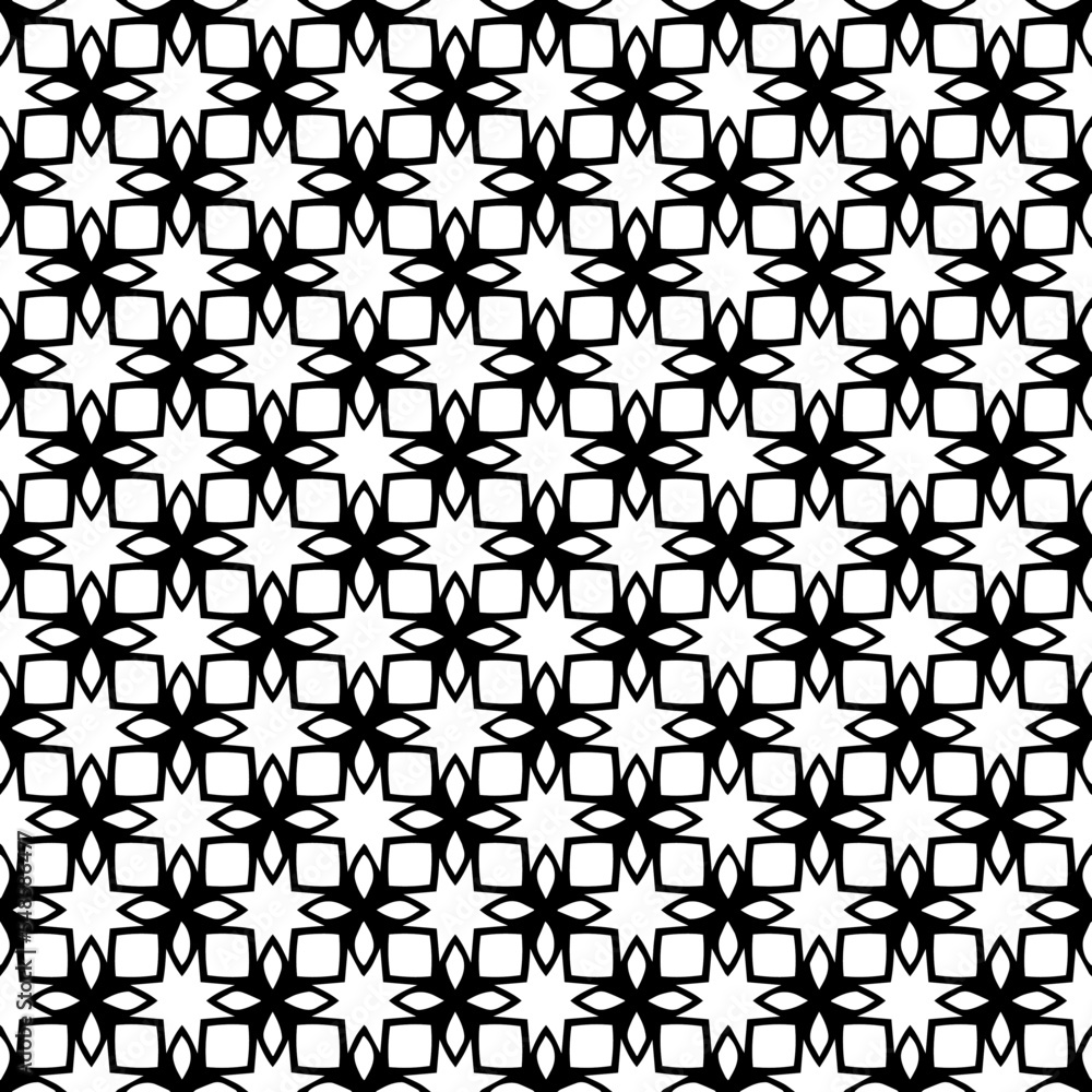 Black and white seamless pattern texture. Greyscale ornamental graphic design. Mosaic ornaments. Pattern template. Vector illustration. EPS10. Black and white seamless pattern texture. Greyscale ornamental graphic design. Mosaic ornaments. Pattern template. Vector illustration. EPS10.