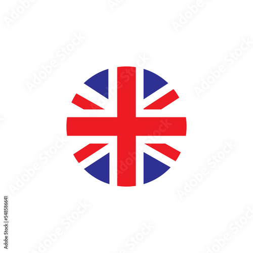 England flag icon vector logo design template