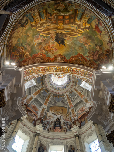 Church of Saint Louis of France cupola interior and celing frescoes by Domingo Martinez