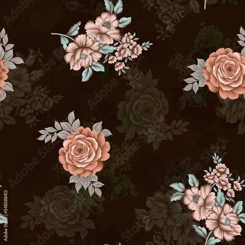 seamless flower repeat pattern