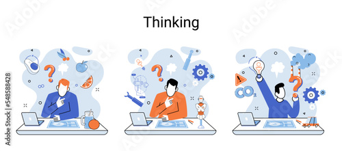 Thinking process of functioning of consciousness, which determines cognitive activity of person and his ability to identify and connect images, ideas, concepts, determine possibilities of their change