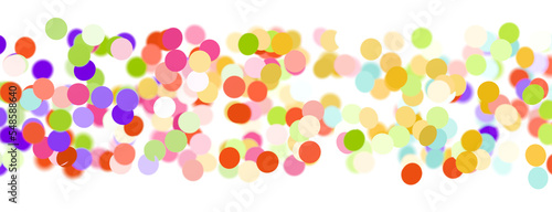 Multicolored paper confetti on transparent background. Realistic confetti flying. Colorful scattered items to holiday decorations.