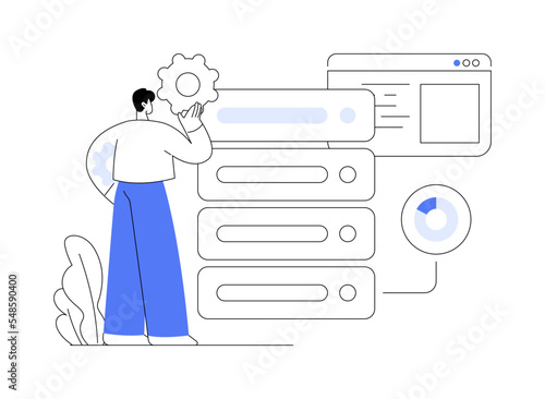 Big data tools abstract concept vector illustration.