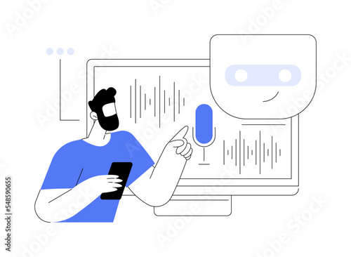 Natural language processing abstract concept vector illustration.
