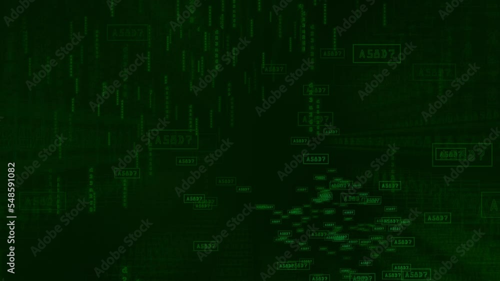 Network data travels in cyberspace on dark background Network data travels in cyberspace on dark background
