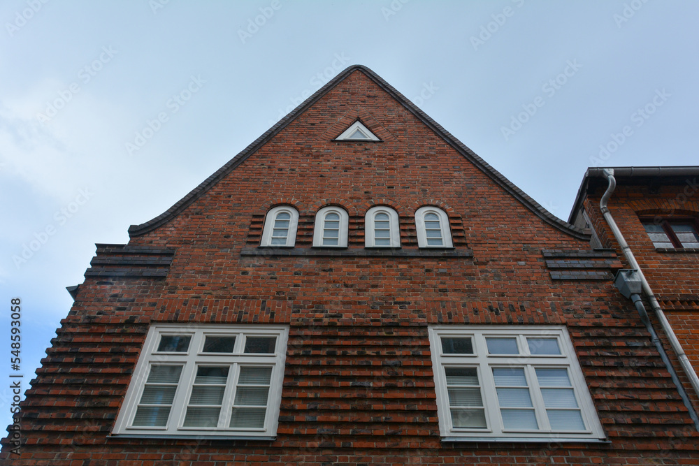 House facade in the historic old town of Wismar