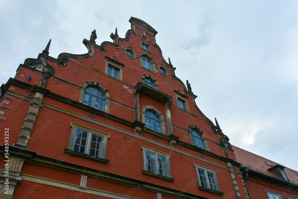 House facade in the historic old town of Wismar