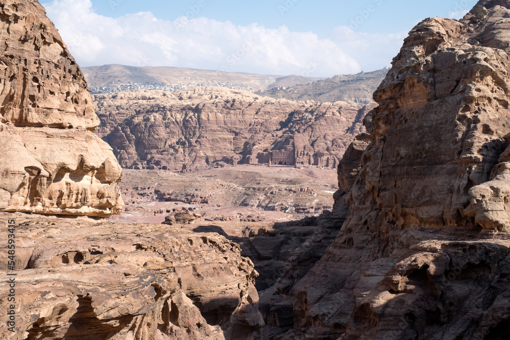 Petra landscape,canyon and valley