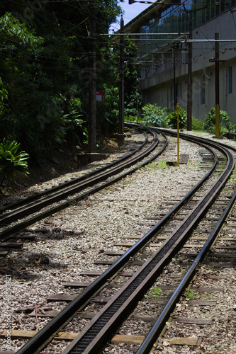 Train track on Corcovado Rio de Janeiro Brazil