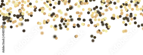 Glittering confetti on a transparent background. Holiday, birthday and Christmas decoration © vegefox.com