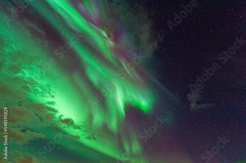 northern lights in the  Sweden sky