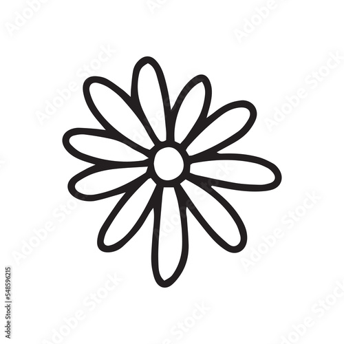 Doodle daisy vector illustration