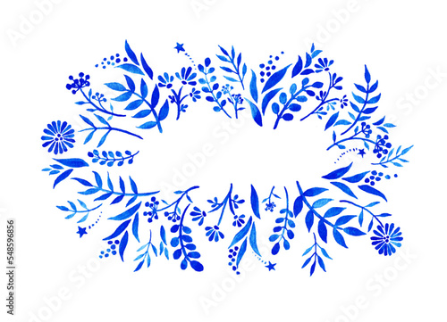 Blue natural frame