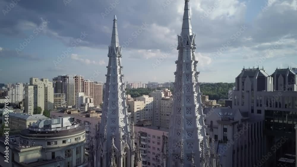 AERIAL. Church of St. Nicholas. Kyiv Ukraine AERIAL. Church of St. Nicholas. Kyiv Ukraine