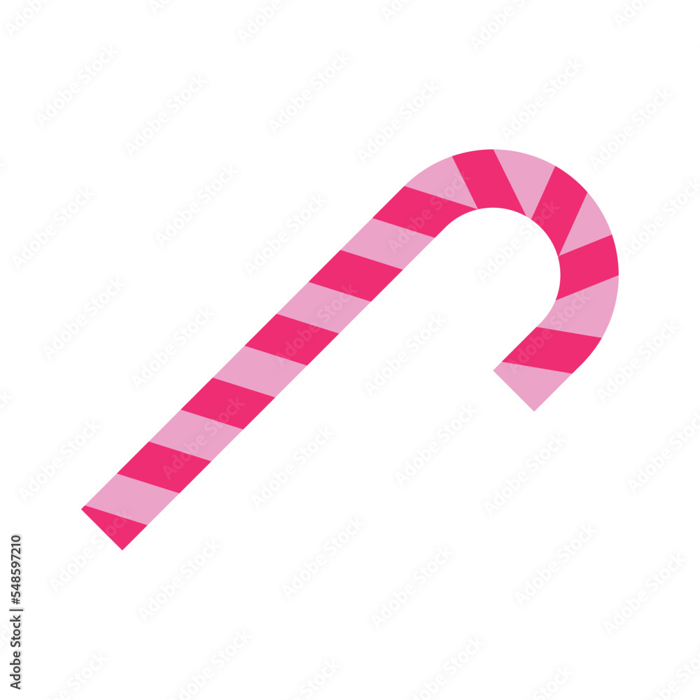 Isolated christmas candy cane sheer flat icon Vector illustration Isolated christmas candy cane sheer flat icon Vector illustration