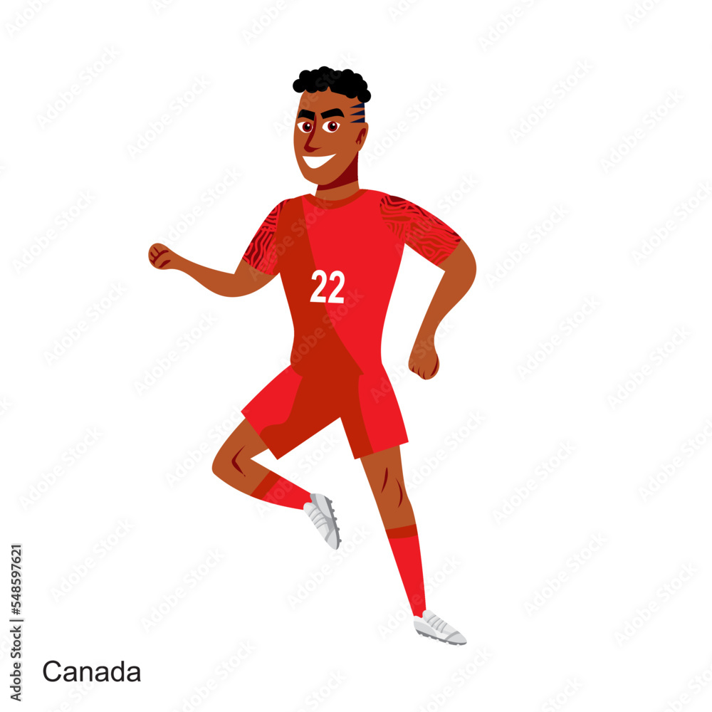 Canada Soccer Player Vector Illustration Canada Soccer Player Vector Illustration