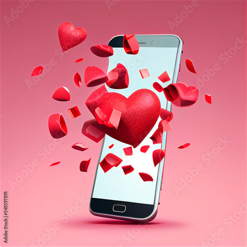 Smartphone and hearts