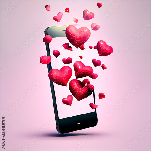 Smartphone and hearts