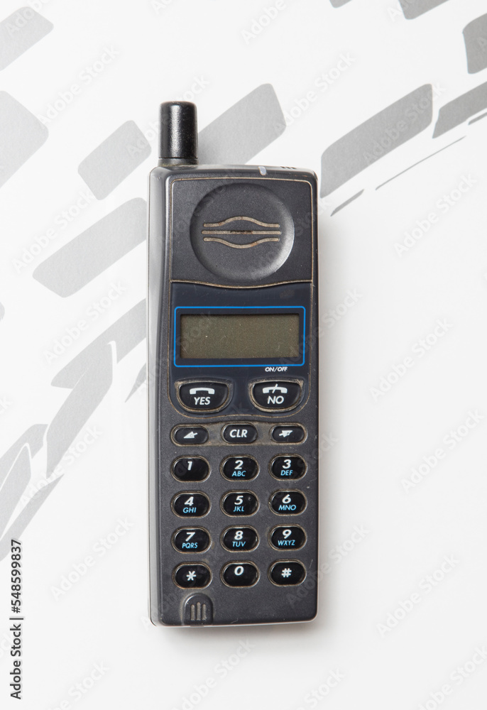 Old telephone isolated white background Old telephone isolated white background