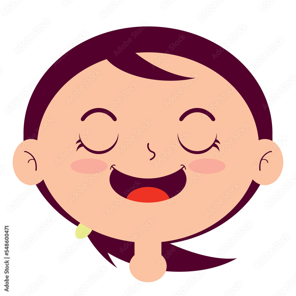 girl happy face cartoon cute girl happy face cartoon cute