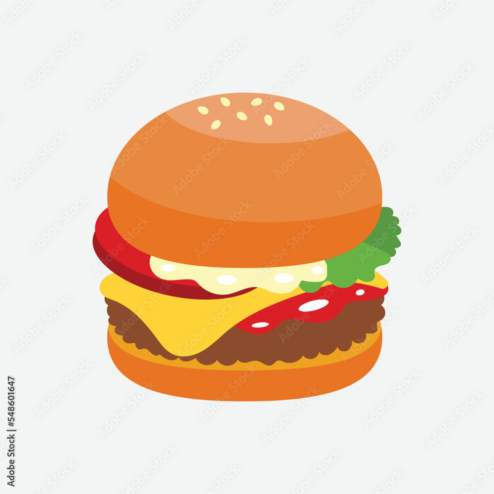 Hamburger icon isolated. Fast Food Concept. Hamburger icon isolated. Fast Food Concept.