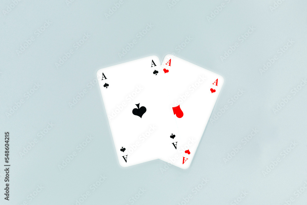 Obraz premium poker playing cards on a white background