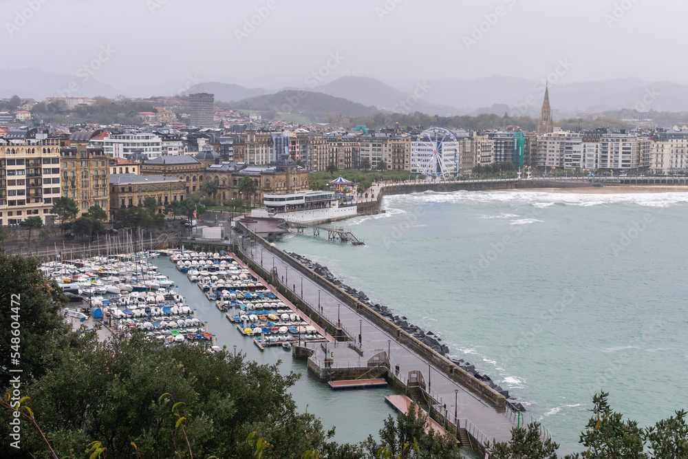 View of the port and the bay of Donostia-San Sebastian