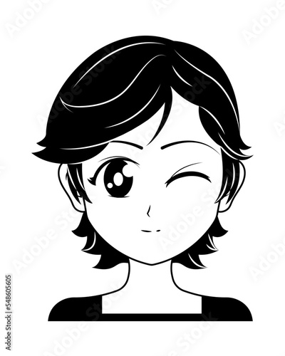 winking anime girl