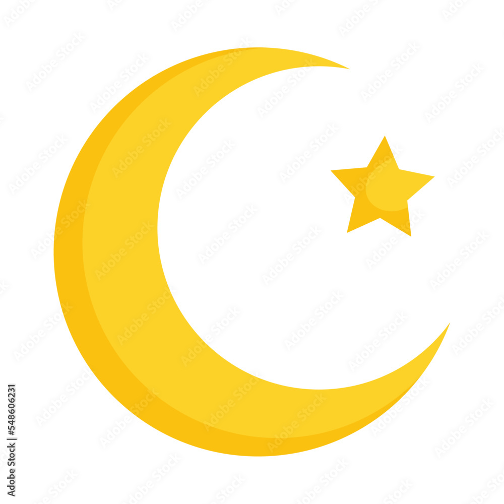 crescent moon and star crescent moon and star