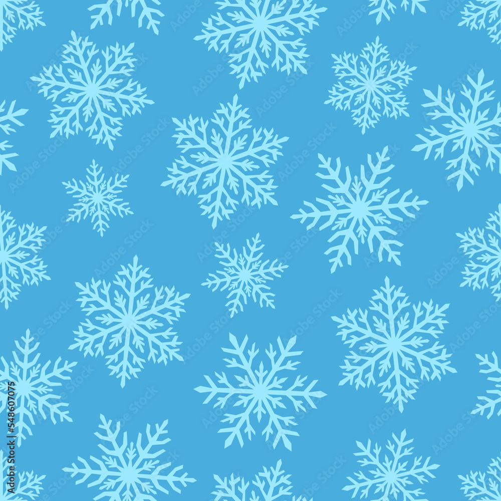 Light snowflakes on a blue background. Seamless winter pattern. Clipping. Christmas, New year. Suit for wrapping paper, packaging. Light snowflakes on a blue background. Seamless winter pattern. Clipping. Christmas, New year. Suit for wrapping paper, packaging.