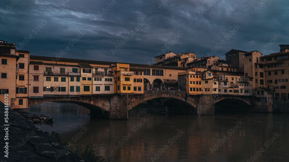 Firenze Bridge at Sunset Ponte Vecchio