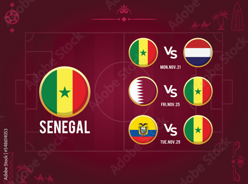 All Match Schedules of World Championship for Senegal Soccer Team with Time and Date