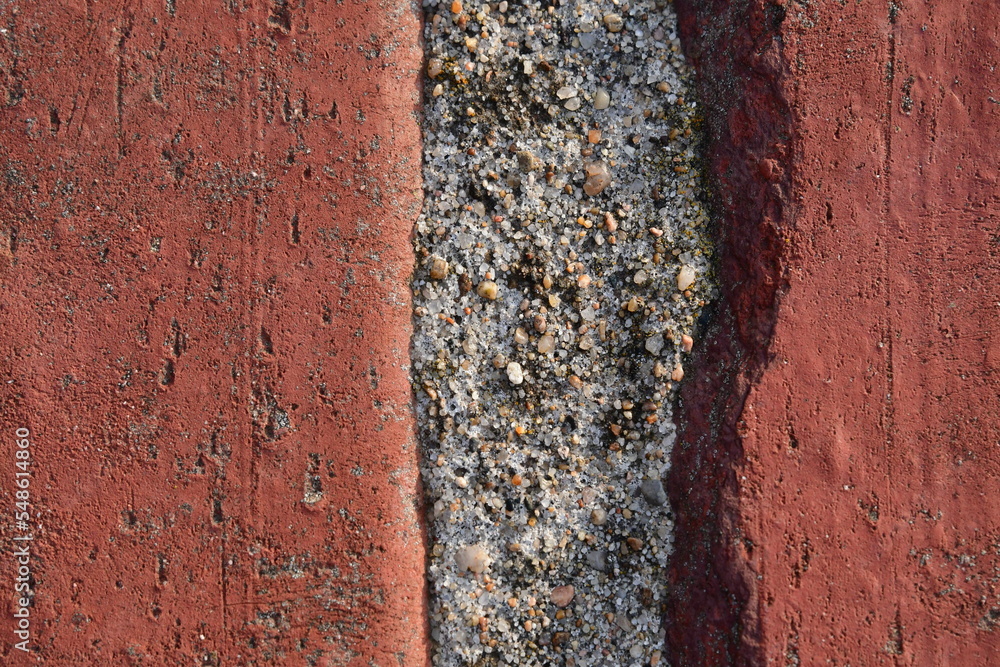 Obraz na plátně Mortar in a Brick Wall