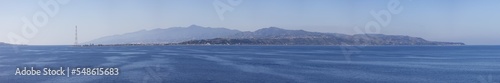 City by the Sea. Messina, Sicilia, Italy. Sunny Morning. Panoramic View. © edb3_16