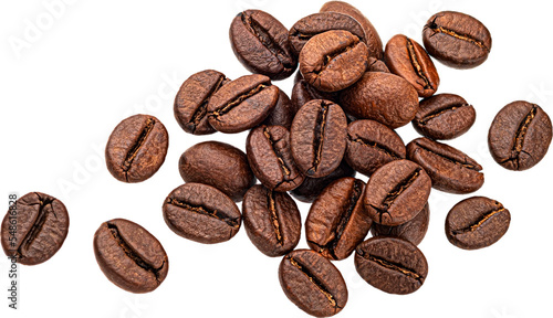 Foto Roasted coffee beans isolated