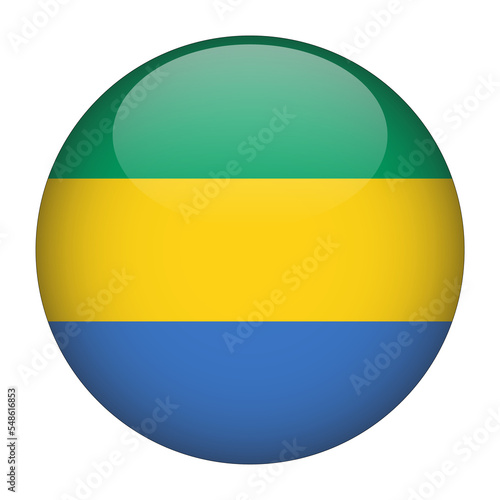 Free Download Gabon 3D Rounded Flag with Transparent Background - GFXLoad