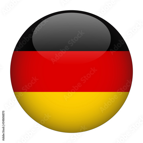 Germany 3D Rounded Flag with Transparent Background