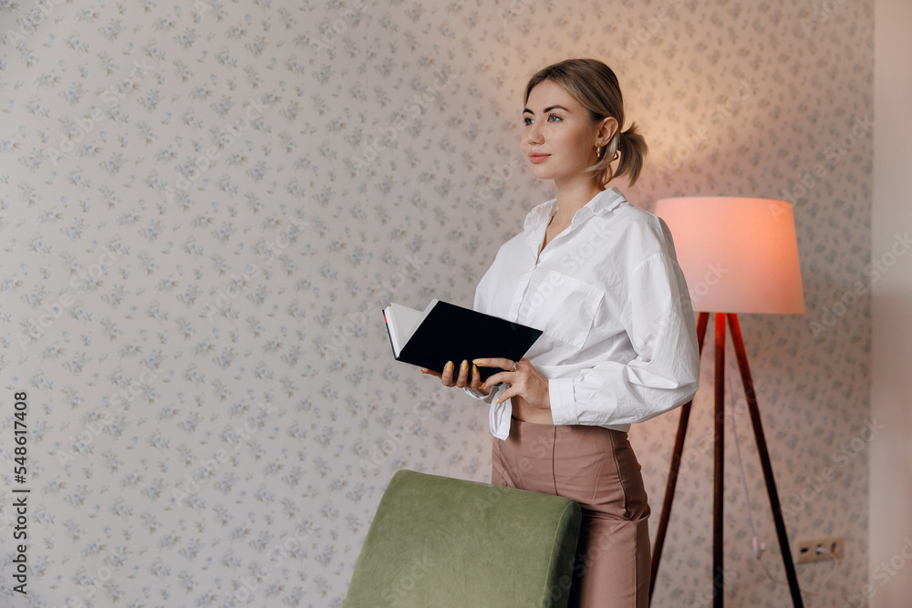 Young caucasian woman in glasses online therapy psychology session on laptop in modern office Young caucasian woman in glasses online therapy psychology session on laptop in modern office