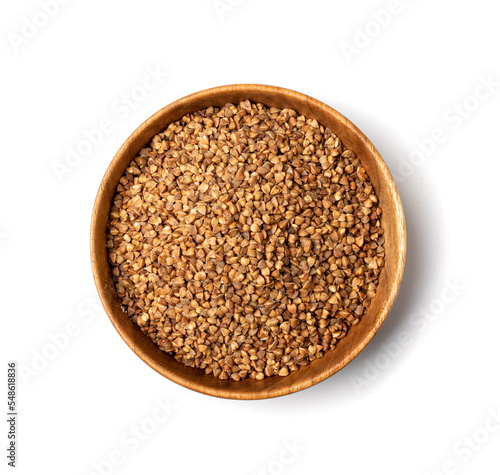 Raw Buckwheat Pile Isolated, Dry Buck Wheat Grains, Russian Kasha Heap, Uncooked Buckwheat Cut Out