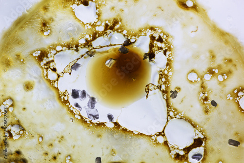 Reaction of liquid bubbles