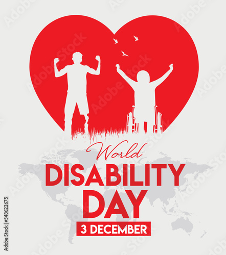 3 December World Disability Day vector	
