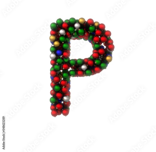 Holiday Ornament Font - Letter P