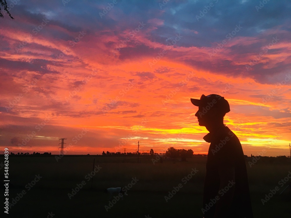 Fototapeta premium silhouette of a person