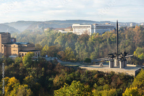 Panoramic view of city of Veliko Tarnovo, Bulgaria