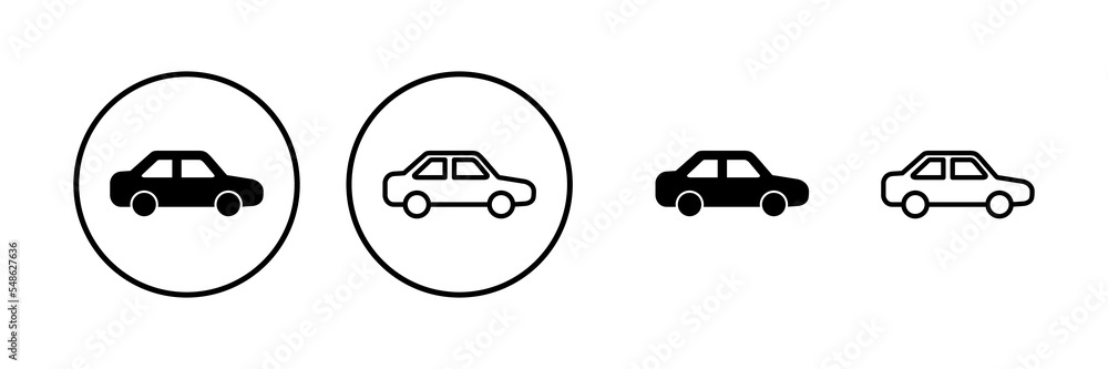 Car icon vector illustration. car sign and symbol. small sedan Car icon vector illustration. car sign and symbol. small sedan