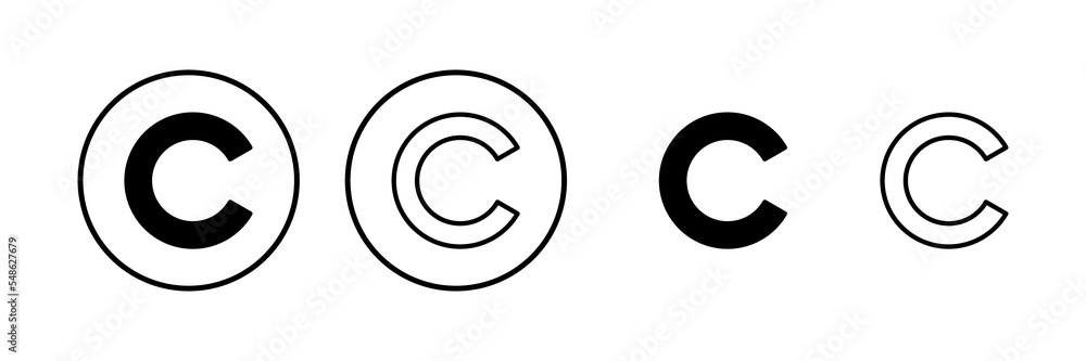 Copyright icon vector illustration. copyright sign and symbol Copyright icon vector illustration. copyright sign and symbol