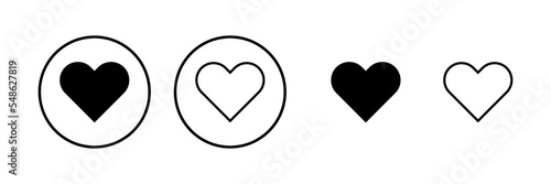 Love icon vector illustration. Heart sign and symbol. Like icon vector.